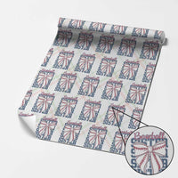 Baseball Sister Wrapping Paper Roll Coquette Bow Biggest Fan Sport Lovers Girl