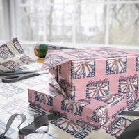 Baseball Sister Wrapping Paper Roll Coquette Bow Biggest Fan Sport Lovers Girl