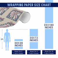 Baseball Sister Wrapping Paper Roll Coquette Bow Biggest Fan Sport Lovers Girl