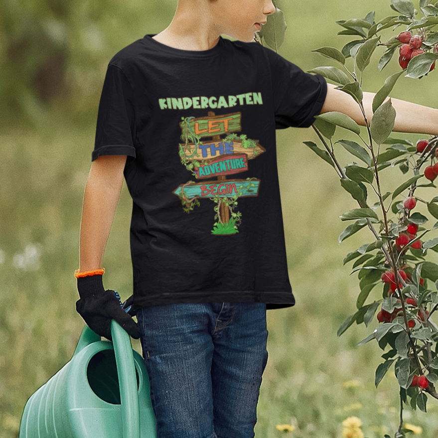 First Day Of Kindergarten T Shirt For Kid Adventure Begin Back To School - Wonder Print Shop