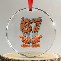 Basketball 67 Six Seven Funny Gen Alpha Meme Drip Crystal Glass Ornament