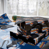 Basketball Bracket Wrapping Paper Roll Funny Let the Madness Begin Sporty Basketball Players Lovers