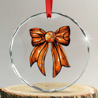 Basketball Coquette Bow Crystal Glass Ornament Game Day TS10