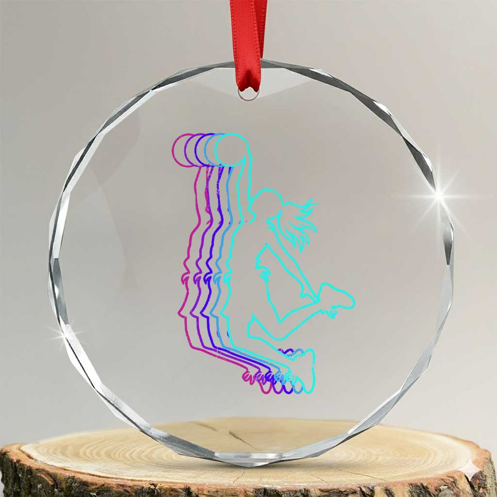 Basketball Girl Crystal Glass Ornament Player Slam Dunk Teens Girls TS10