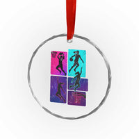 Basketball Girls Crystal Glass Ornament Retro Neon Girl Dunk Hoop Sports TS10