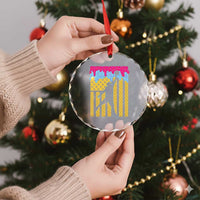 Basketball Ice Cream Drip American Flag Youth Players Crystal Glass Ornament