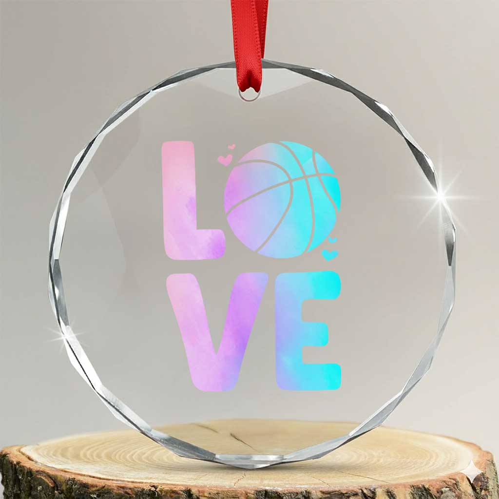 Basketball Lovers Crystal Glass Ornament Basketball Mom Sports Fan TS10
