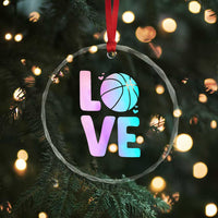 Basketball Lovers Crystal Glass Ornament Basketball Mom Sports Fan TS10