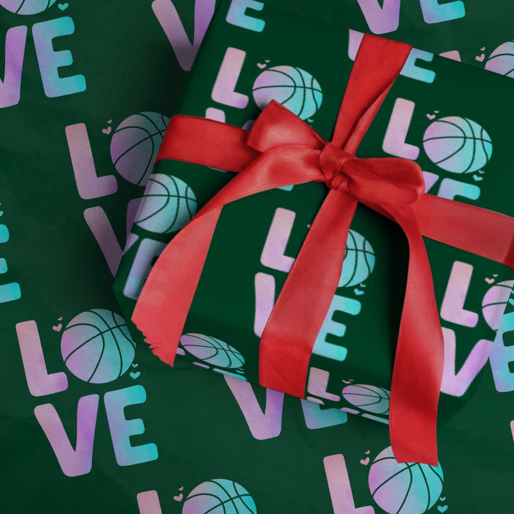 Basketball Lovers Wrapping Paper Roll Basketball Mom Sports Fan - Wonder Print Shop