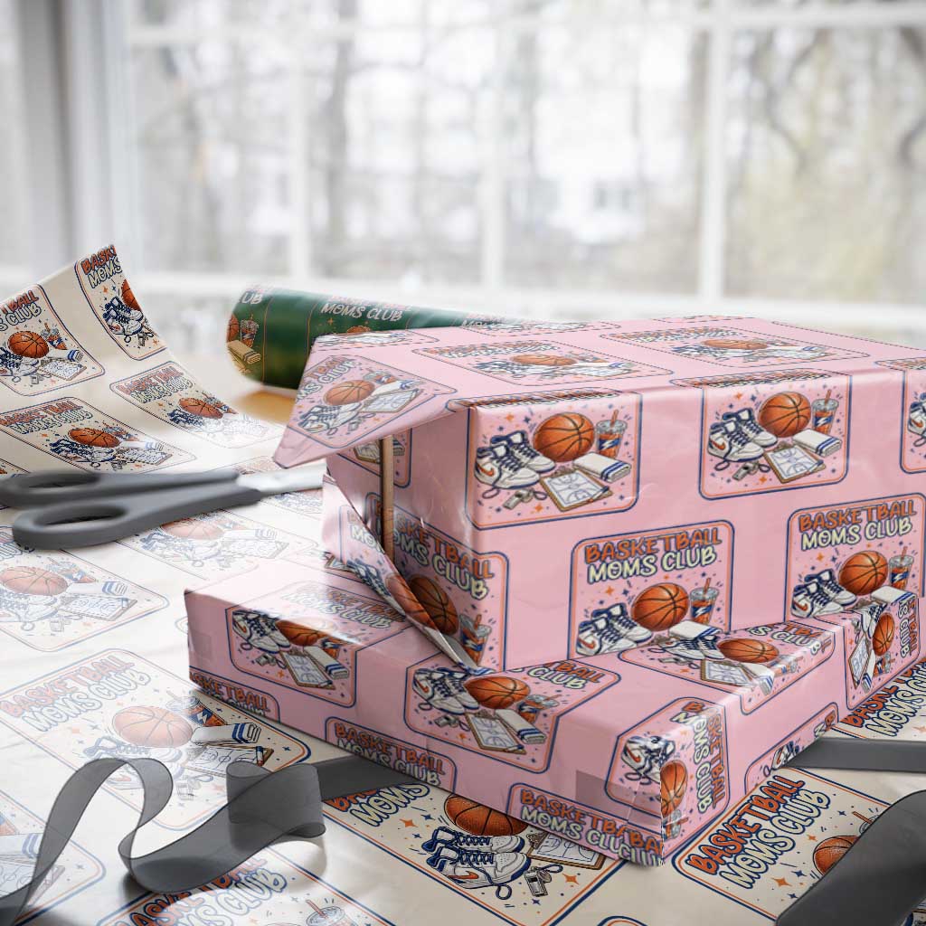 Basketball Moms Club Wrapping Paper Roll Funny Mother’s Day Gift