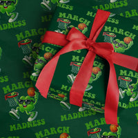 Basketball St Patricks Day Wrapping Paper Roll Mad Madness Irish Shamrock Playing Basketball Player Team Boys