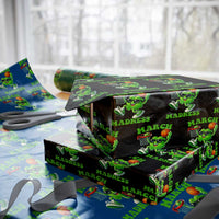 Basketball St Patricks Day Wrapping Paper Roll Mad Madness Irish Shamrock Playing Basketball Player Team Boys