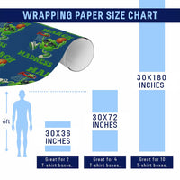 Basketball St Patricks Day Wrapping Paper Roll Mad Madness Irish Shamrock Playing Basketball Player Team Boys