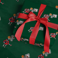 Basketball Valentines Wrapping Paper Roll Cute Red Heart Playing Basketball Player Team Boys - Wonder Print Shop