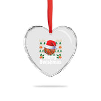 Basketball Xmas Heart Crystal Glass Ornament Funny Merry Swishmas Sports - Wonder Print Shop