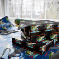 Bass Fish Christmas Wrapping Paper Roll Merry Chrisbass - Wonder Print Shop