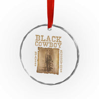 Bass Reeves Crystal Glass Ornament Black Cowboy Western Legend Vintage TS02