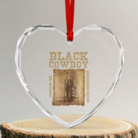 Bass Reeves Heart Crystal Glass Ornament Black Cowboy Western Legend Vintage - Wonder Print Shop