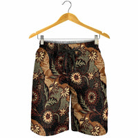 Batik Pedalaman Semen Lereng Style Shorts for Men Indonesian Traditional Pattern