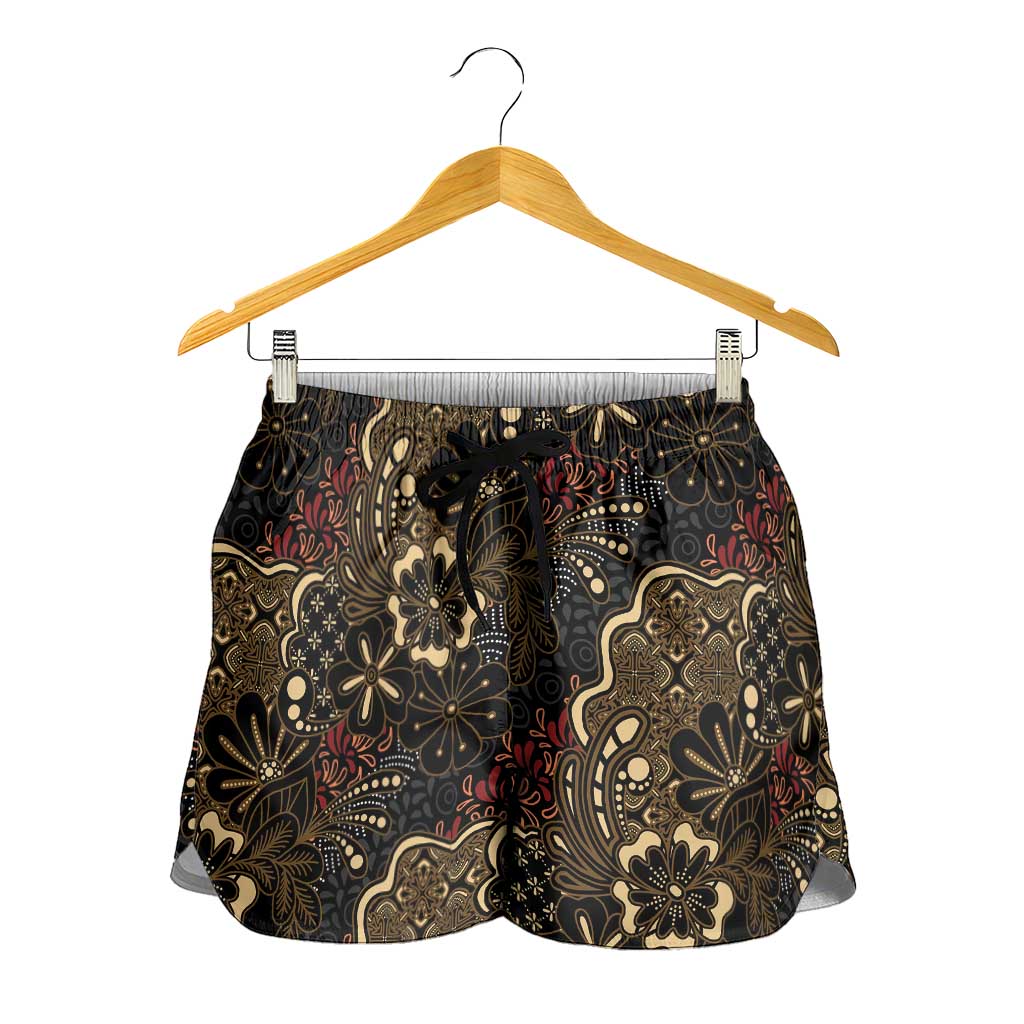 Batik Sekar Jagad Shorts for Women Indonesian Traditional Pattern
