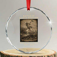 Battle of Little Bighorn 150 Year Anniversary 1876 2026 Crystal Glass Ornament Remember The Greasy Grass Native American