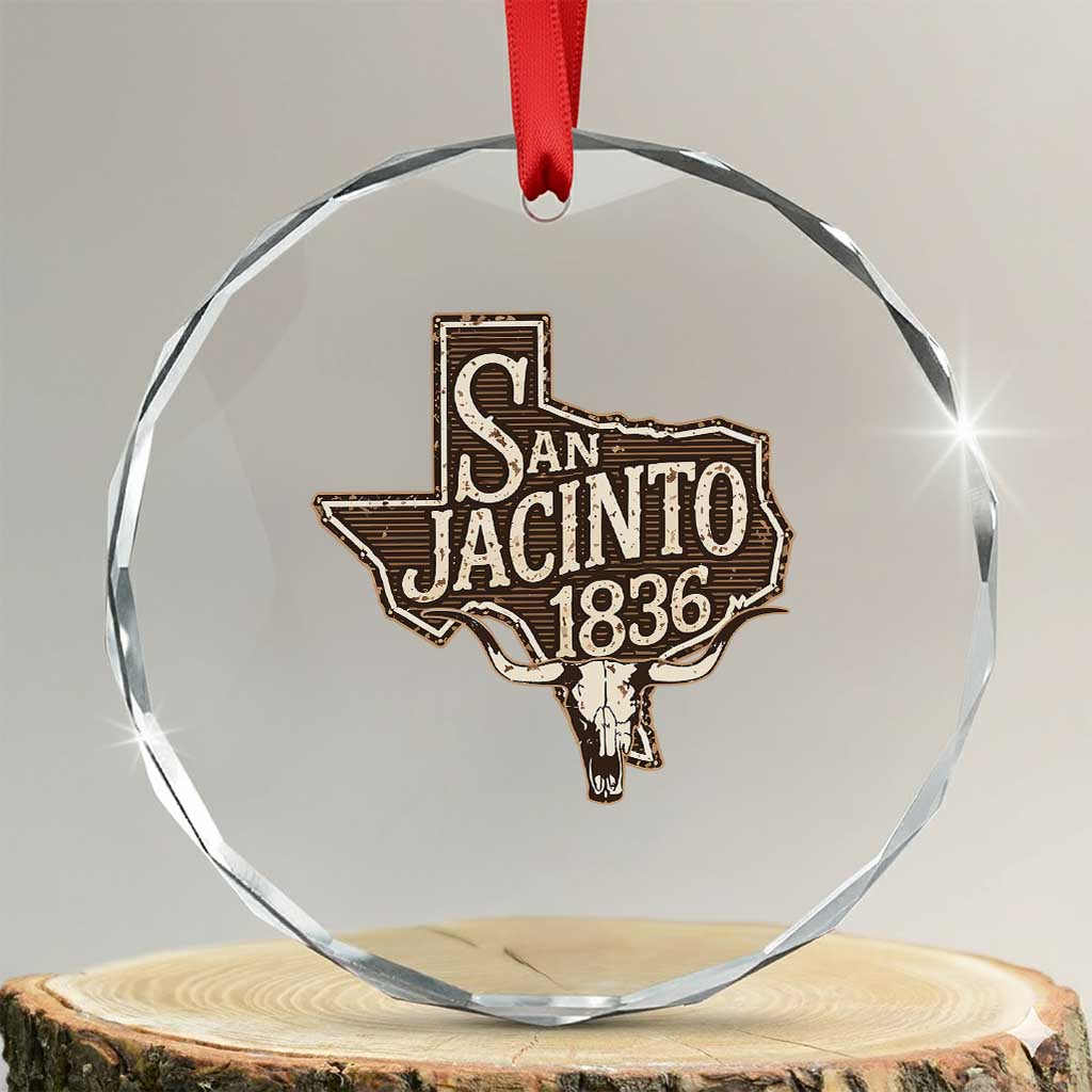 Battle of San Jacinto 1836 Texas History Independence Day Crystal Glass Ornament