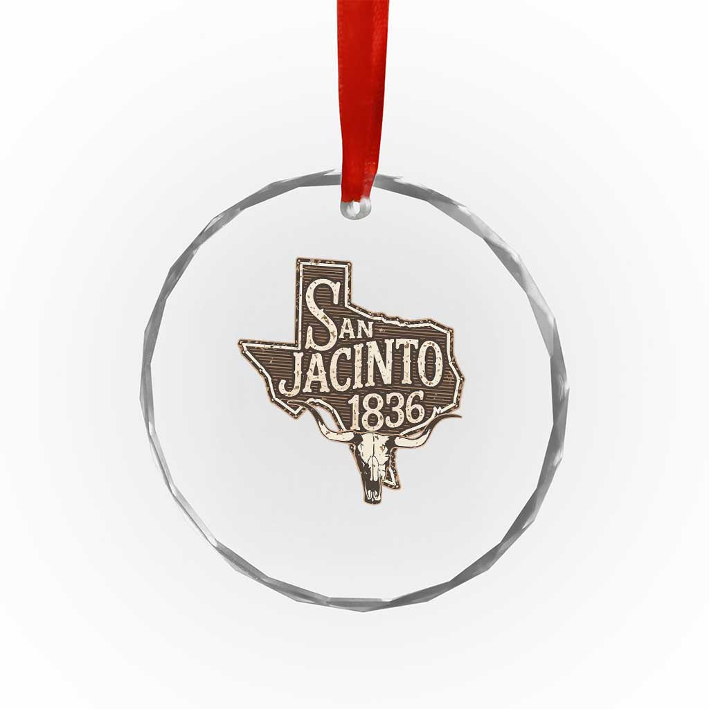 Battle of San Jacinto 1836 Texas History Independence Day Crystal Glass Ornament