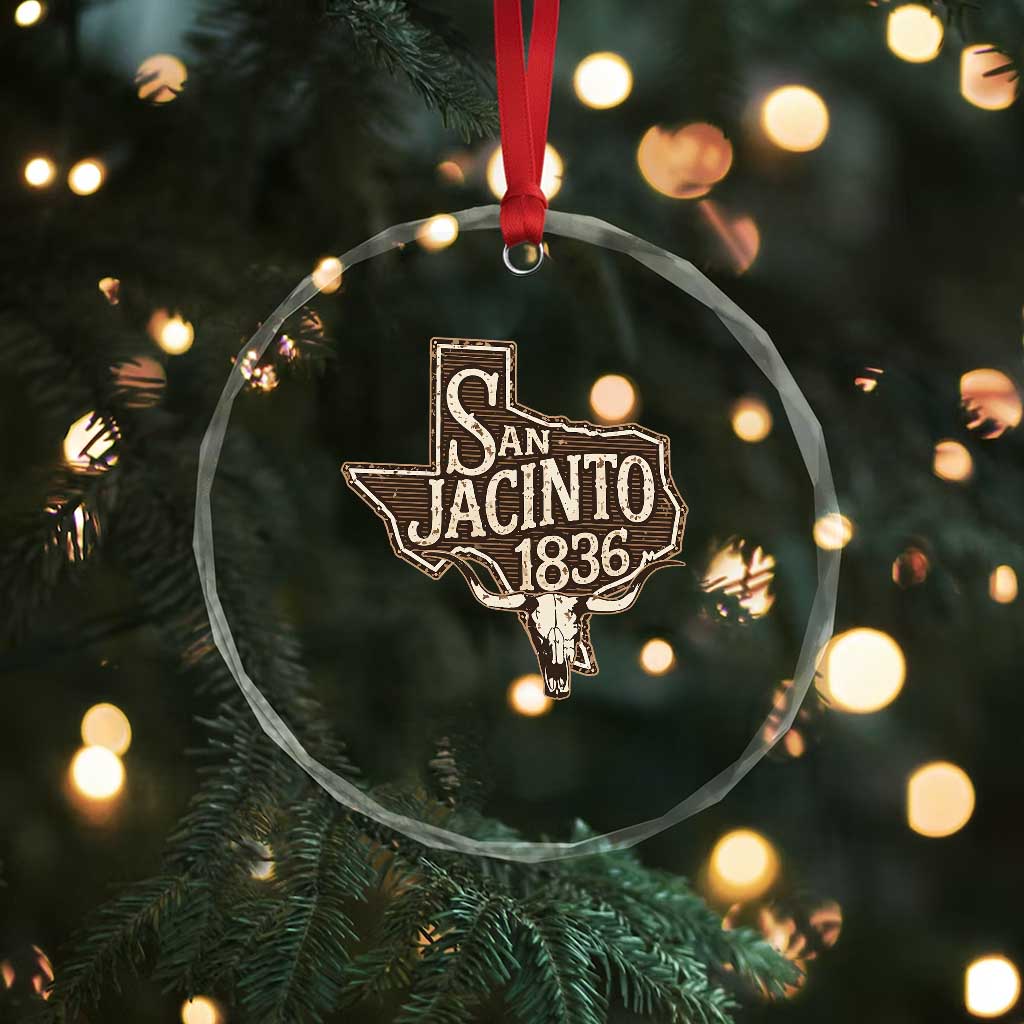 Battle of San Jacinto 1836 Texas History Independence Day Crystal Glass Ornament