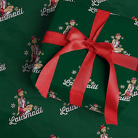 Bavarian Pin Up Girl Lausmadl Wrapping Paper Roll Oktoberfest Edelweiss Flowers - Wonder Print Shop