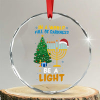 Be A Light Christmas Hanukkah Crystal Glass Ornament Interfaith Family Gift - Wonder Print Shop