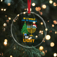 Be A Light Christmas Hanukkah Crystal Glass Ornament Interfaith Family Gift - Wonder Print Shop