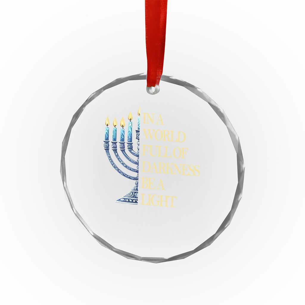 Be A Light Hanukkah Crystal Glass Ornament TS09