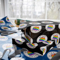 Be Gay Do Crime Rainbow Chameleon LGBTQ Pride Flag Wrapping Paper Roll - Wonder Print Shop