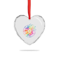 Be Kind Autism Awareness Heart Crystal Glass Ornament Kindness Sunflower Tie Dye Puzzle - Wonder Print Shop