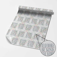 Be Kind Stay Weird Book Lover Wrapping Paper Roll Teacher Reading Books Gift