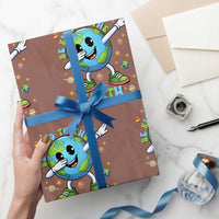 Be Kind To The Earth Wrapping Paper Roll Cute Environmental Awareness Earth Day