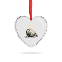 Be Like Neil the Seal One Ton Zero Chill All Chaos Heart Crystal Glass Ornament Sarcastic Viral Chaotic Elephant Seal Meme Life Advice