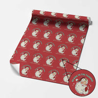 Be Nice To The Teacher Santa Is Watching Retro Groovy Christmas Wrapping Paper Roll