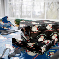 Be Nice To The Teacher Santa Is Watching Retro Groovy Christmas Wrapping Paper Roll