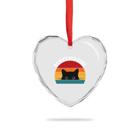 Be Nice You Jerk Heart Crystal Glass Ornament Funny Cat Sarcastic Quote