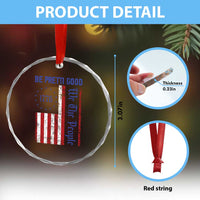 Be Pretti Good 1776 Flag Crystal Glass Ornament We The People Patriotic Protest