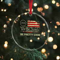 Be Pretti Good Crystal Glass Ornament Human Rights Protest Vintage Betsy Ross Flag