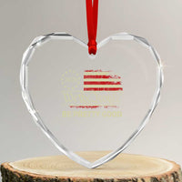 Be Pretti Good Heart Crystal Glass Ornament Human Rights Protest Vintage Betsy Ross Flag