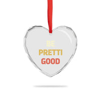 Be Pretti Good Heart Crystal Glass Ornament Minneapolis 2026 Memorial Tribute