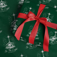 Be The Light Christian Christmas Wrapping Paper Roll Nativity Scene Bible Verse - Wonder Print Shop