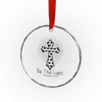 Be The Light Matthew 5 14 Crystal Glass Ornament Christian Soccer Faith Gift