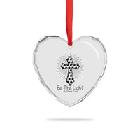 Be The Light Matthew 5 14 Heart Crystal Glass Ornament Christian Soccer Faith Gift