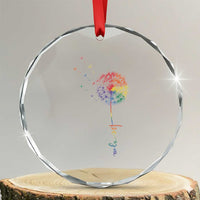 Be You LGBT Rainbow Dandelion Crystal Glass Ornament Pride Month Support