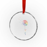 Be You LGBT Rainbow Dandelion Crystal Glass Ornament Pride Month Support