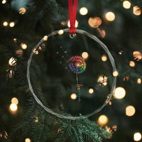 Be You LGBT Rainbow Dandelion Crystal Glass Ornament Pride Month Support